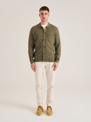 Knitted Textured Button Through