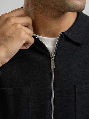 The Knitted Zip Overshirt