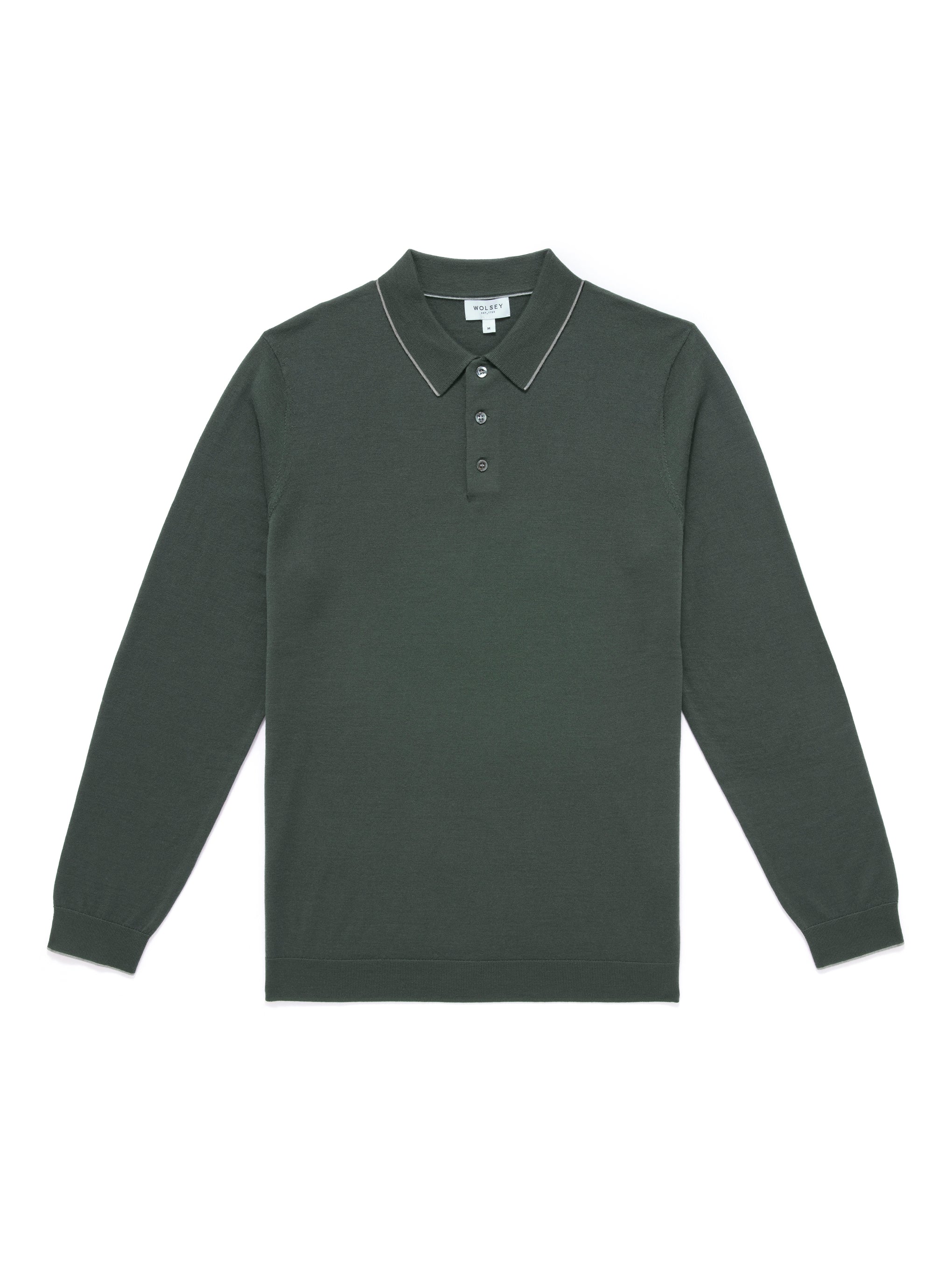 Super Fine Merino Wool Polo — Wolsey