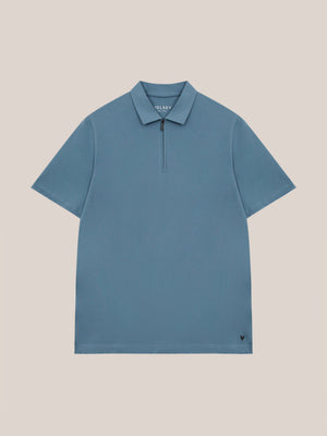 Zip neck Pique Polo