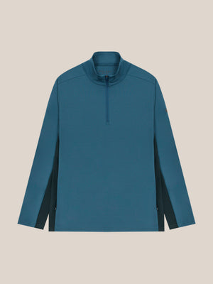 Active Long Sleeve Panel Zip Neck
