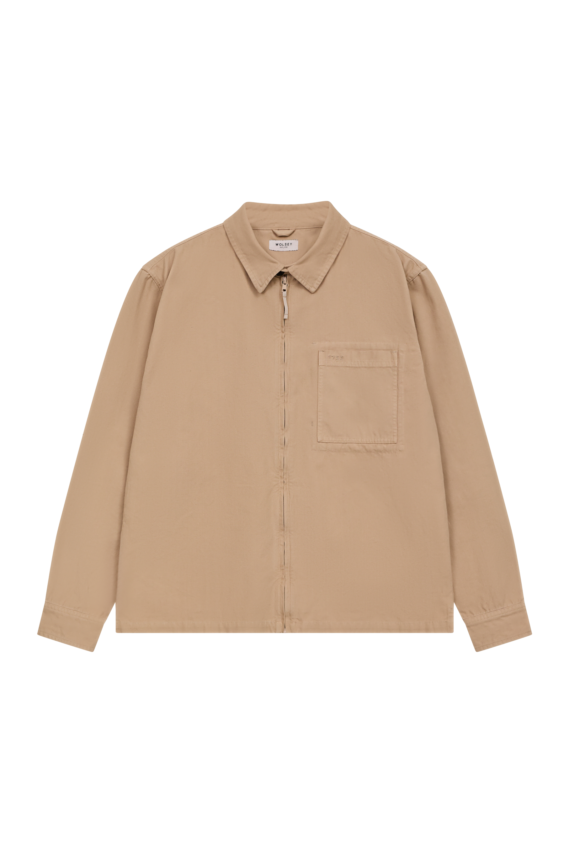 【2plan】Prim Oxford overshirt Oxford Overshirt Stone — Wolsey