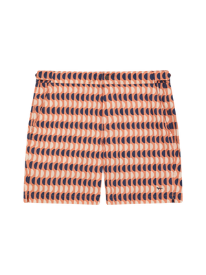 Zip Front Printed Swimshort
