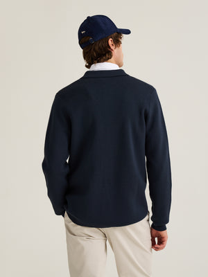 Mid Weight Merino Wool Polo Cardigan