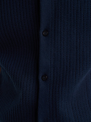Knitted Button Through Shirt