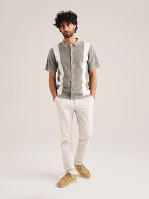 Knitted Panel Polo