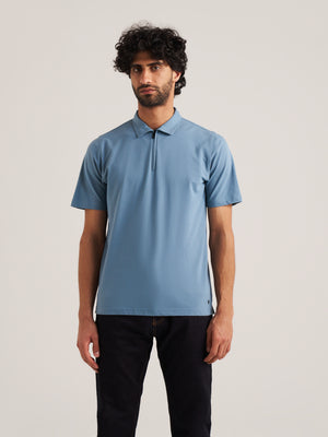Zip neck Pique Polo