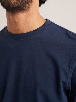 Long Sleeve Pique Crew Neck Tee