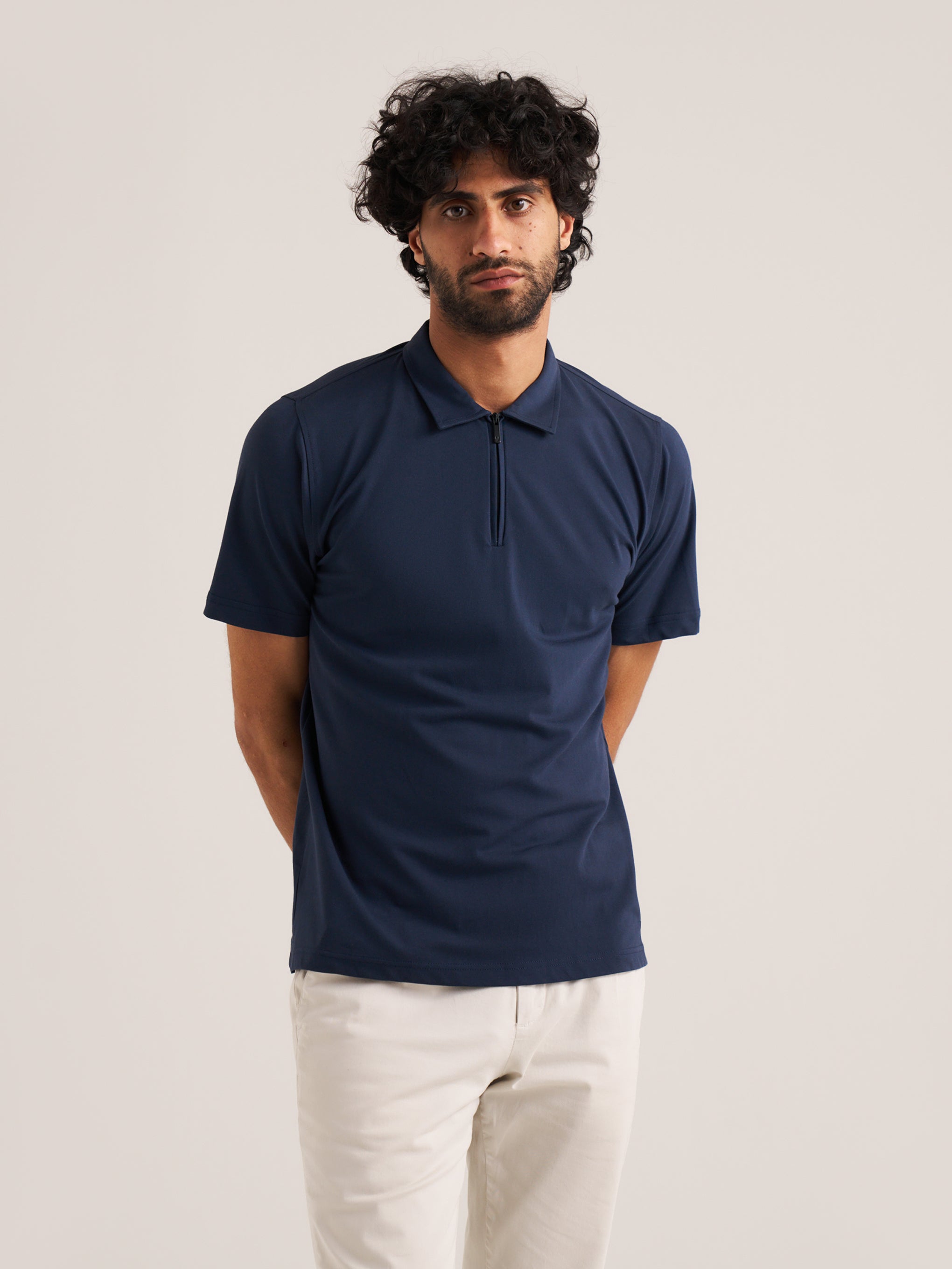 ★ ★ South Blue Black Relaxed Fit Pique Polo Sho Relaxed Pique Polo Shirt | Gap
