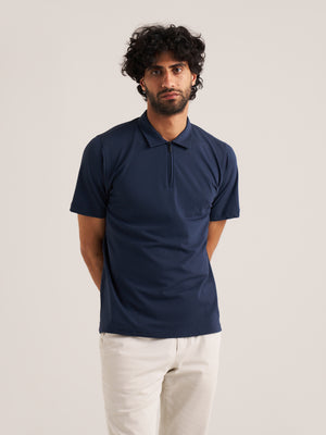Zip neck Pique Polo