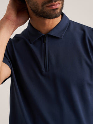 Zip neck Pique Polo