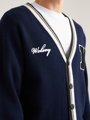 Golf Club Merino Wool Cardigan
