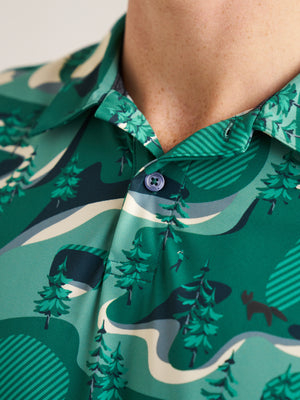 Golf Course Print Polo