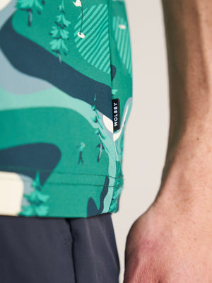 Golf Course Print Polo