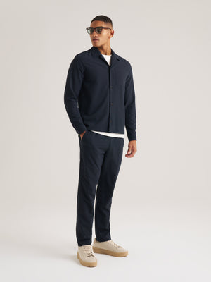 Seersucker Tapered Trousers