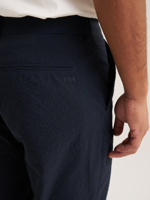 Seersucker Tapered Trousers