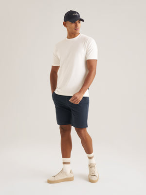 Relaxed pleat front chino short