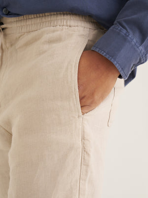 Drawstring Linen Short