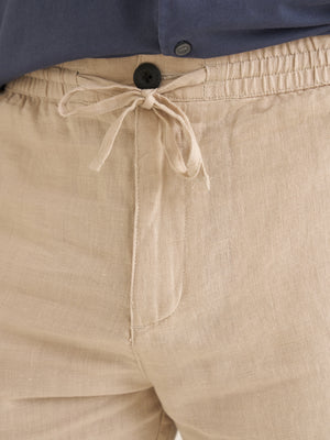 Drawstring Linen Short