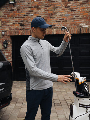 Contrast Panelled Quarter Zip Mid Layer