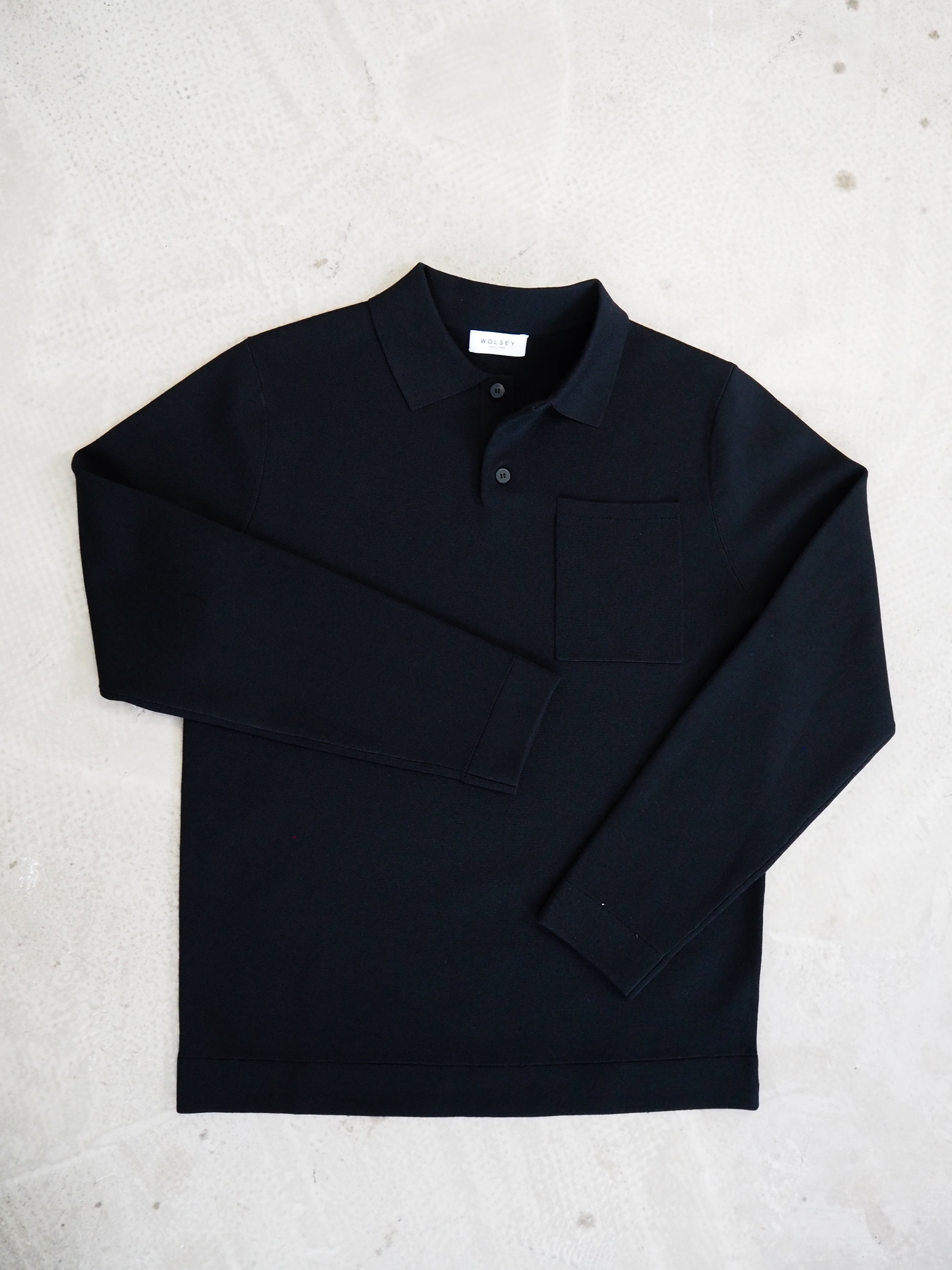 黒 3 wewill tricot polo shirt 黒 3 wewill tricot polo shirt 黒 3 wewill tricot polo shirt
