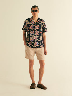 Revere Collar Linen Shirt