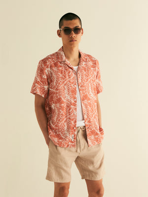 Revere Collar Linen Shirt