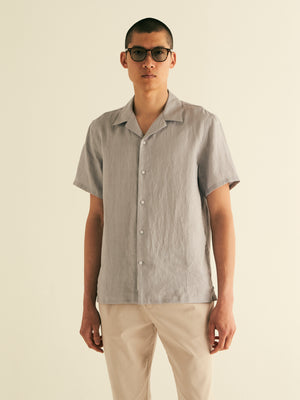 Revere Collar Linen Shirt