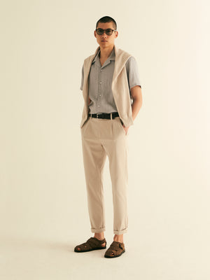 Revere Collar Linen Shirt