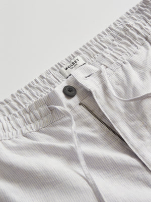 Linen Stripe Cargo Short