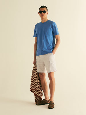 Linen Stripe Cargo Short