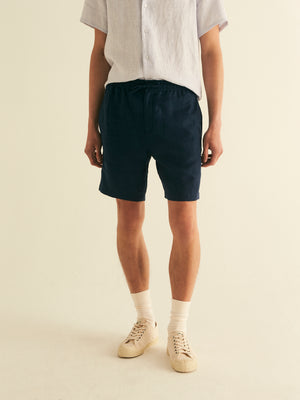 Drawstring Linen Short