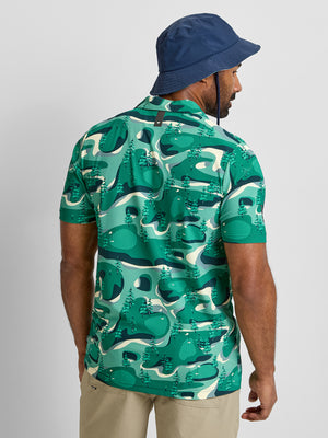Golf Course Print Polo
