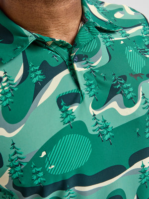 Golf Course Print Polo