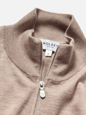 Super Fine Merino Wool Zip Neck