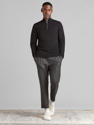 Super Fine Merino Wool Zip Neck