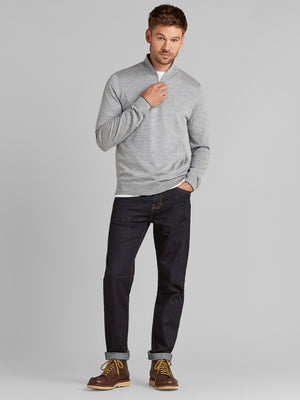 Super Fine Merino Wool Zip Neck