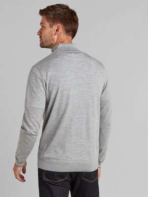 Super Fine Merino Wool Zip Neck