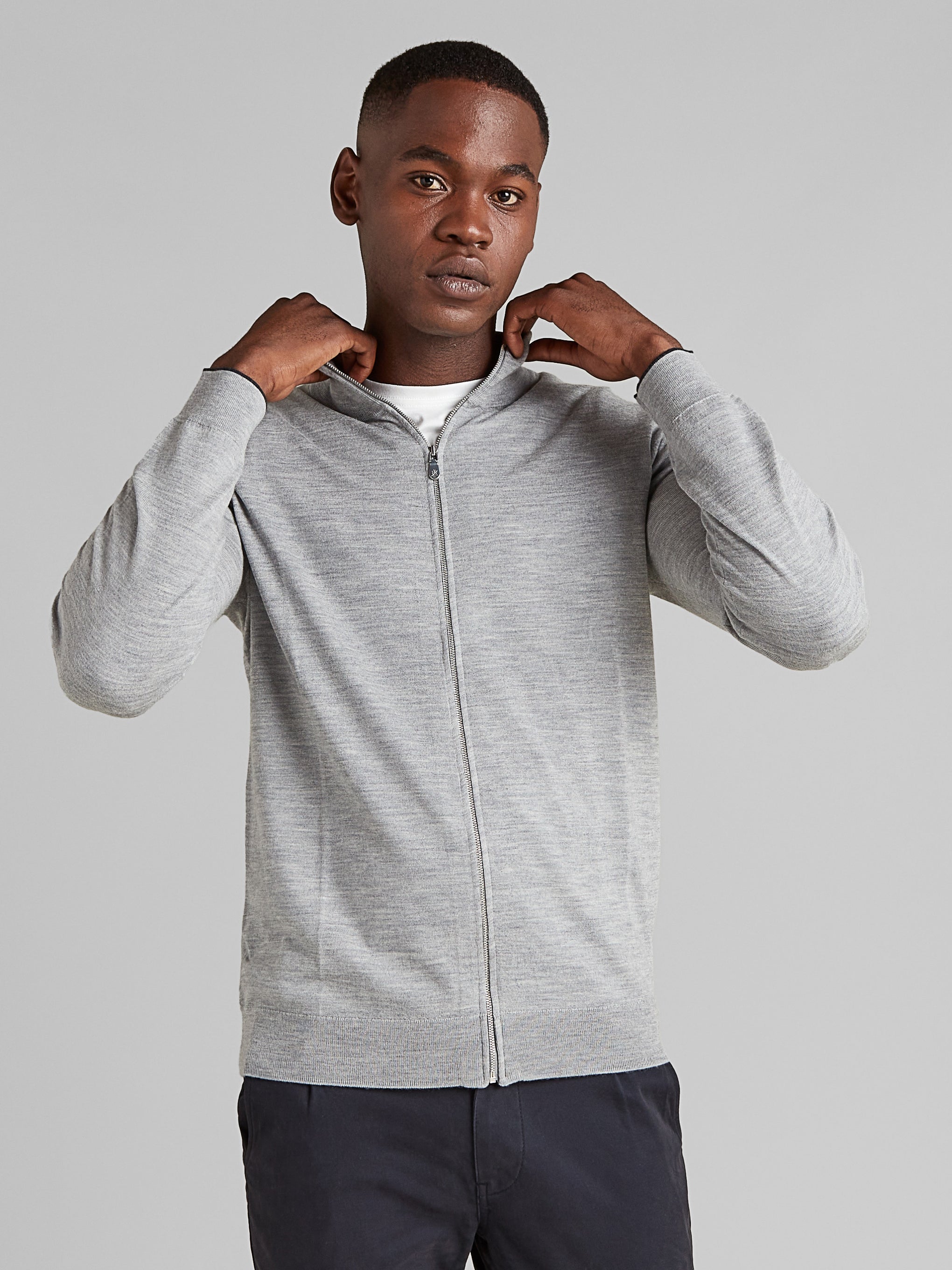 Super Fine Merino Wool Zip Thru — Wolsey