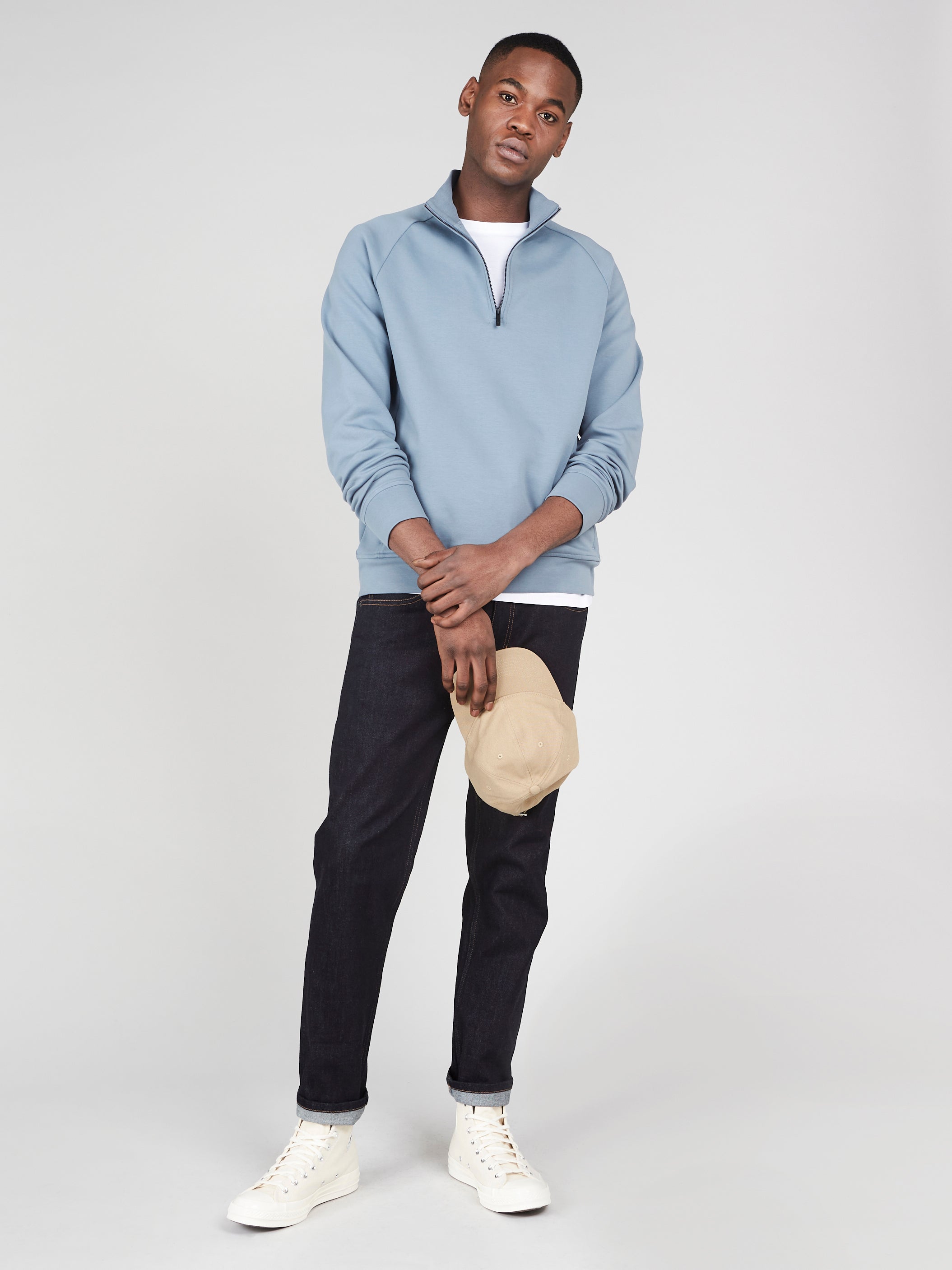 Premium Essentials Zip Neck Sweatshirt — Wolsey