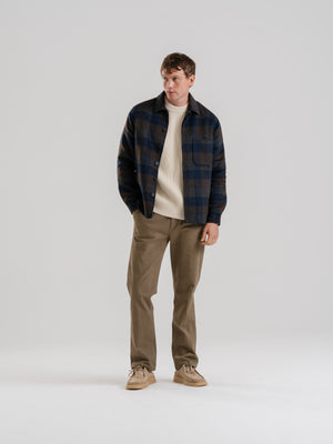 Wool Check Overshirt