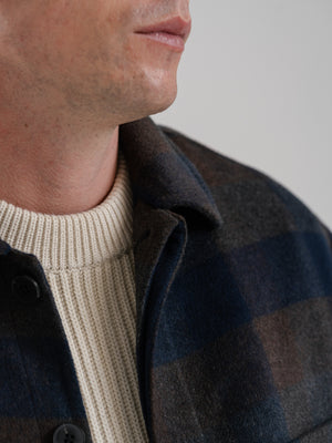 Wool Check Overshirt