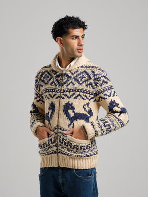 The Intarsia Shawl Cardigan