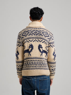 The Intarsia Shawl Cardigan