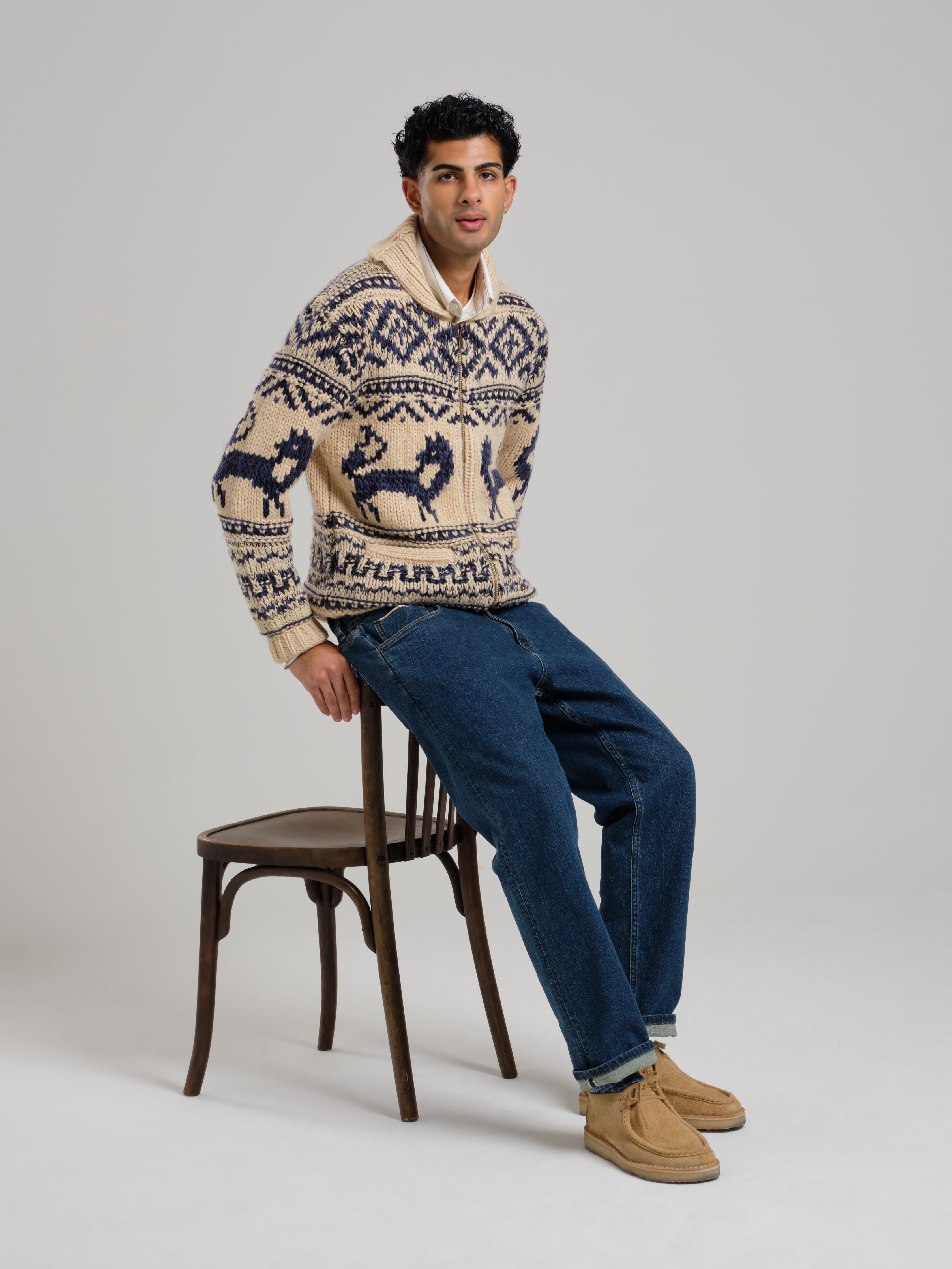 The Intarsia Shawl Cardigan — Wolsey