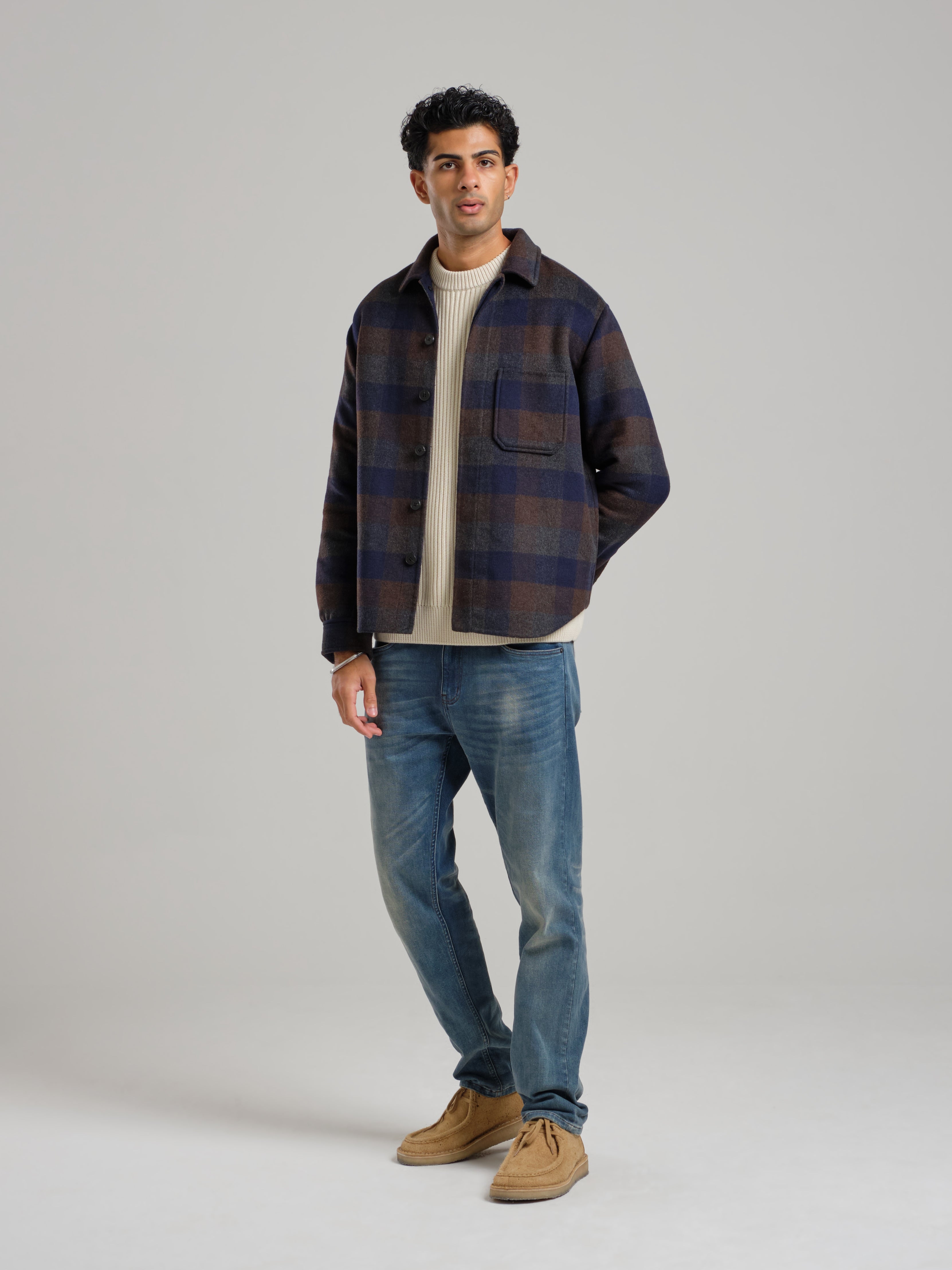 The Wool Check Overshirt — Wolsey