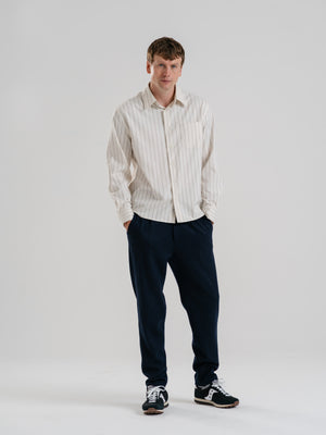 Pleat Front Wool Trouser