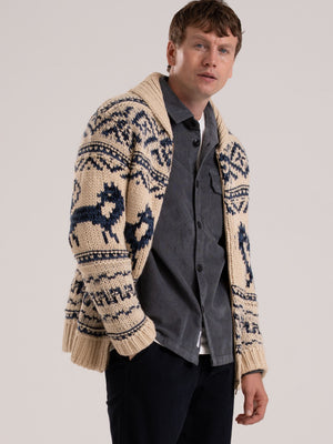 The Intarsia Shawl Cardigan