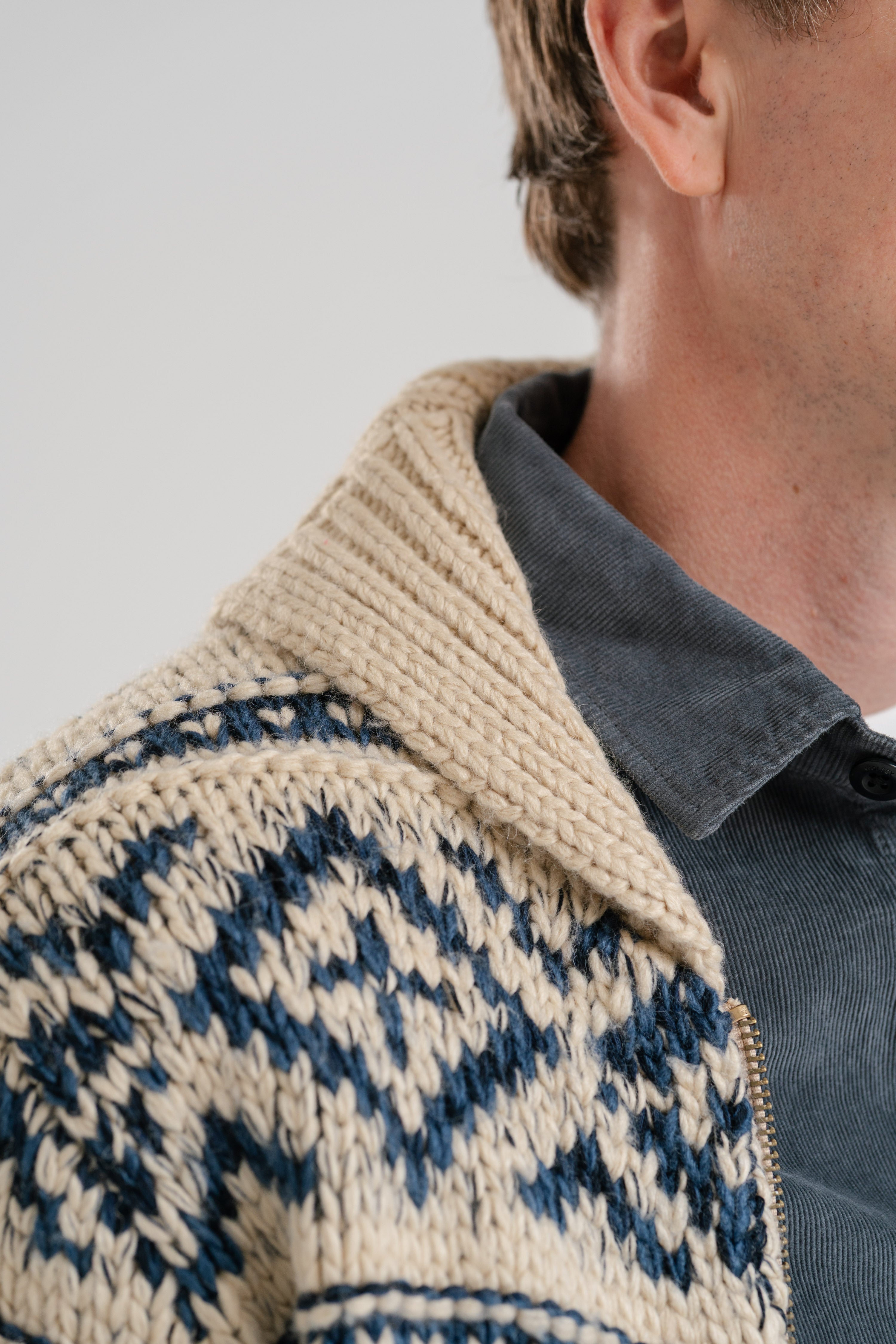 The Intarsia Shawl Cardigan — Wolsey