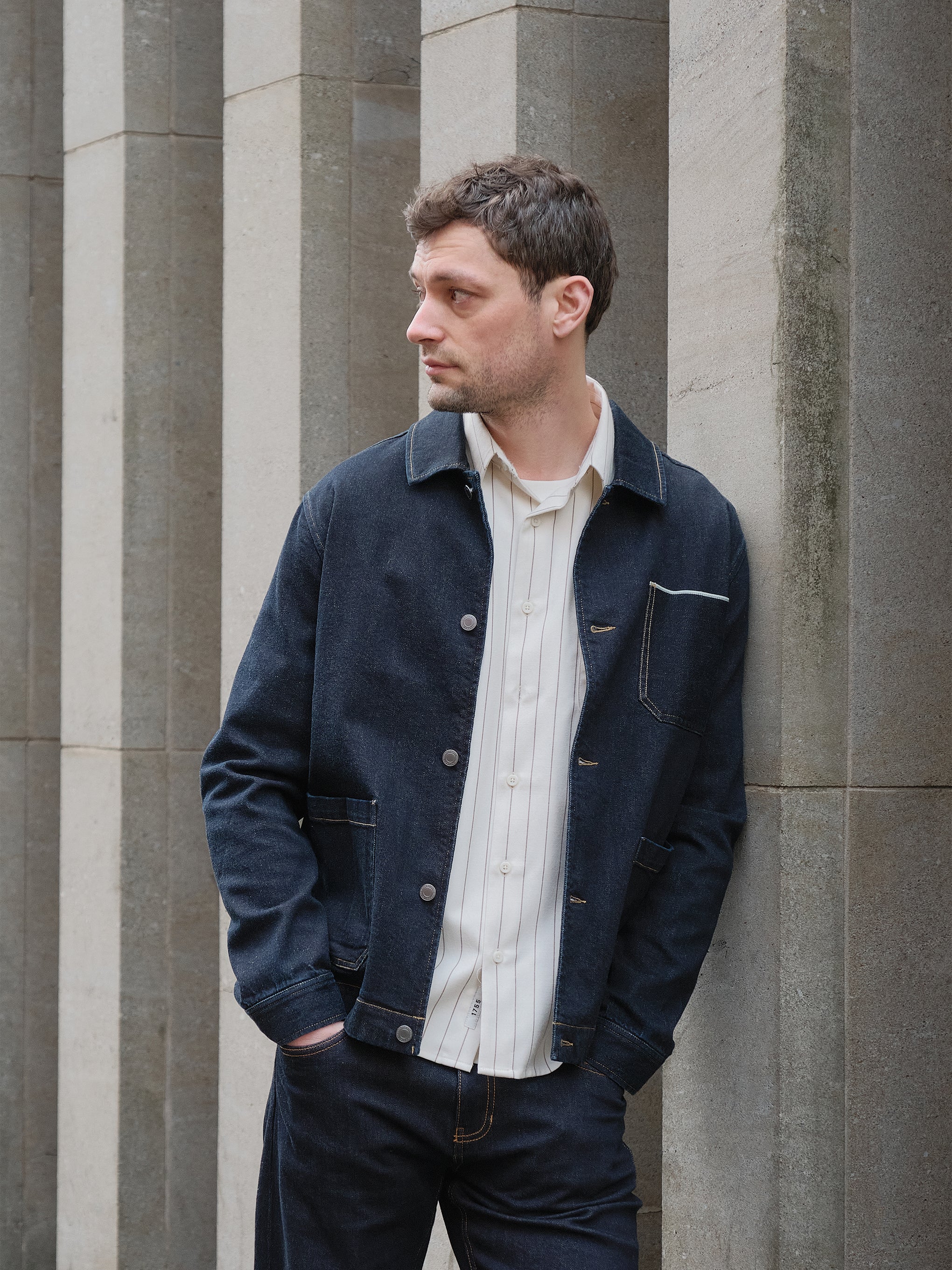 ジャケット・アウター archives coated denim jacket nomassprod The 1755 Selvedge Chore Jacket — Wolsey